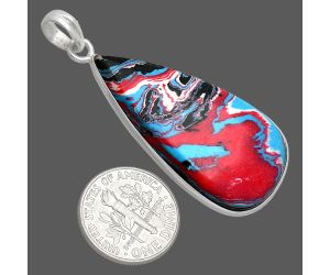 Fordite Detroit Agate Pendant SDP153728 P-1001, 20x39 mm