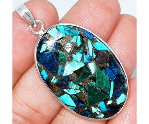 Multi Copper Turquoise Pendant SDP153729 P-1001, 23x36 mm