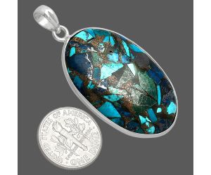 Multi Copper Turquoise Pendant SDP153729 P-1001, 23x36 mm