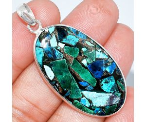 Multi Copper Turquoise Pendant SDP153732 P-1001, 21x38 mm