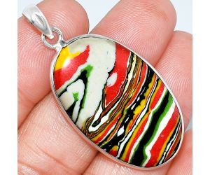 Fordite Detroit Agate Pendant SDP153736 P-1001, 21x35 mm