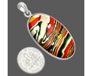 Fordite Detroit Agate Pendant SDP153736 P-1001, 21x35 mm