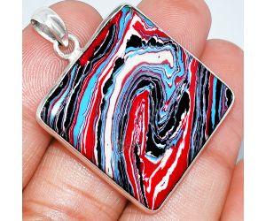 Fordite Detroit Agate Pendant SDP153740 P-1001, 28x28 mm