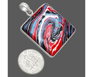 Fordite Detroit Agate Pendant SDP153740 P-1001, 28x28 mm