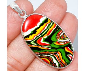 Fordite Detroit Agate Pendant SDP153747 P-1001, 21x38 mm