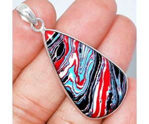 Fordite Detroit Agate Pendant SDP153752 P-1001, 19x36 mm