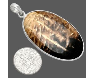 Black Root Plume Agate Pendant SDP153761 P-1001, 26x41 mm