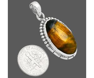 Tiger Eye Pendant SDP153775 P-1058, 14x22 mm