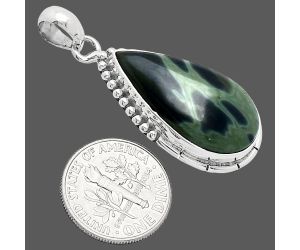 Spider Web Obsidian Pendant SDP153776 P-1058, 13x26 mm