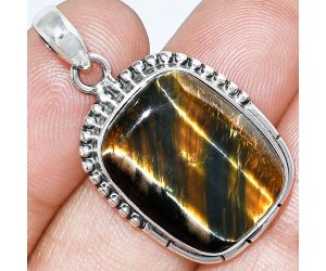 Blue Tiger Eye Pendant SDP153777 P-1058, 16x21 mm