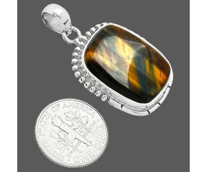 Blue Tiger Eye Pendant SDP153777 P-1058, 16x21 mm