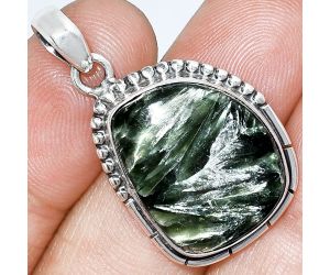 Russian Seraphinite Pendant SDP153782 P-1058, 16x20 mm