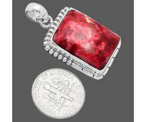 Pink Thulite Pendant SDP153790 P-1058, 15x20 mm