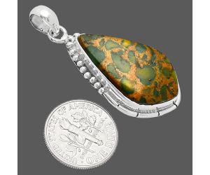 Bamboo Jasper Pendant SDP153792 P-1058, 15x27 mm