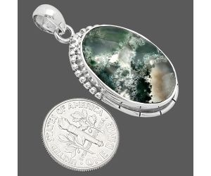 Horse Canyon Moss Agate Pendant SDP153795 P-1058, 16x24 mm