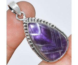 Chevron Amethyst Pendant SDP153806 P-1058, 15x24 mm