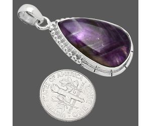 Chevron Amethyst Pendant SDP153806 P-1058, 15x24 mm