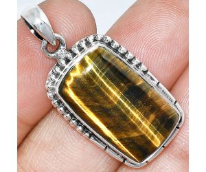 Tiger Eye Pendant SDP153807 P-1058, 13x22 mm