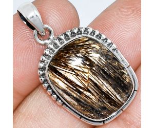 Stick Agate Pendant SDP153809 P-1058, 16x20 mm