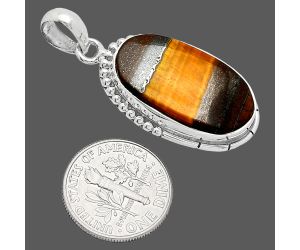 Tiger Eye Pendant SDP153813 P-1058, 14x24 mm