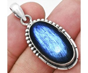 Blue Fire Labradorite Pendant SDP153821 P-1058, 12x22 mm