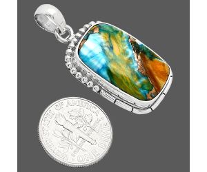 Spiny Oyster Turquoise Pendant SDP153829 P-1058, 14x22 mm