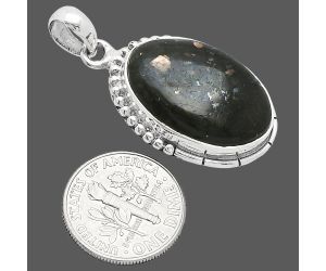 Nuummite Pendant SDP153836 P-1058, 15x23 mm