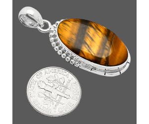 Tiger Eye Pendant SDP153837 P-1058, 14x25 mm