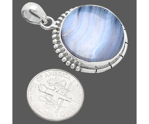 Blue Lace Agate Pendant SDP153838 P-1058, 20x20 mm