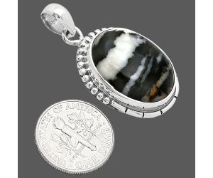 Black Zebra Jasper Pendant SDP153842 P-1058, 16x20 mm