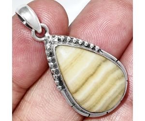 Yellow Aragonite Pendant SDP153846 P-1058, 15x23 mm