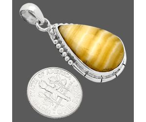 Yellow Aragonite Pendant SDP153846 P-1058, 15x23 mm