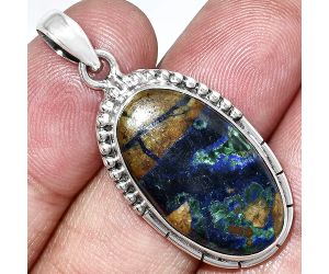 Azurite Chrysocolla Pendant SDP153847 P-1058, 14x25 mm