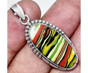 Fordite Detroit Agate Pendant SDP153848 P-1058, 12x26 mm