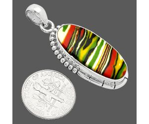 Fordite Detroit Agate Pendant SDP153848 P-1058, 12x26 mm