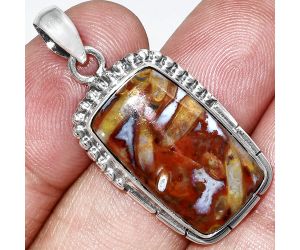 Red Palm Root Agate Pendant SDP153851 P-1058, 13x22 mm