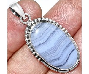 Blue Lace Agate Pendant SDP153856 P-1058, 15x25 mm