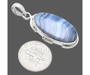 Blue Lace Agate Pendant SDP153870 P-1072, 13x25 mm