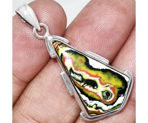 Fordite Detroit Agate Pendant SDP153871 P-1072, 16x27 mm