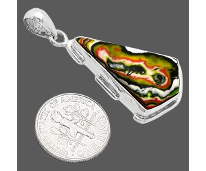 Fordite Detroit Agate Pendant SDP153871 P-1072, 16x27 mm