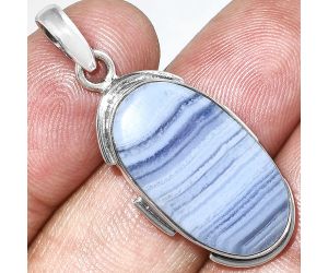 Blue Lace Agate Pendant SDP153872 P-1072, 13x24 mm