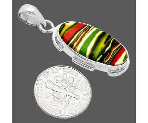 Fordite Detroit Agate Pendant SDP153874 P-1072, 11x22 mm