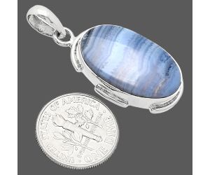 Blue Lace Agate Pendant SDP153875 P-1072, 14x23 mm