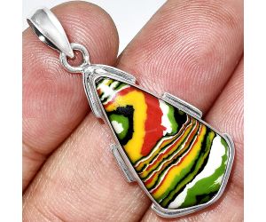 Fordite Detroit Agate Pendant SDP153877 P-1072, 14x26 mm