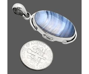 Blue Lace Agate Pendant SDP153880 P-1072, 14x24 mm