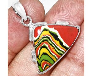 Fordite Detroit Agate Pendant SDP153892 P-1072, 17x24 mm