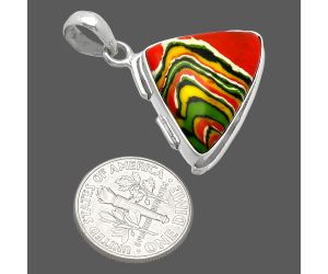 Fordite Detroit Agate Pendant SDP153892 P-1072, 17x24 mm