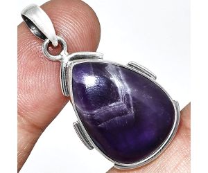 Chevron Amethyst Pendant SDP153903 P-1072, 16x22 mm