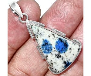 K2 Blue - Azurite In Quartz Pendant SDP153904 P-1072, 17x26 mm