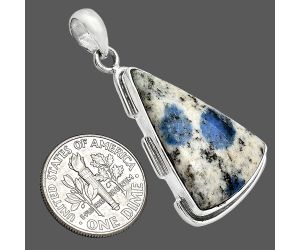 K2 Blue - Azurite In Quartz Pendant SDP153904 P-1072, 17x26 mm